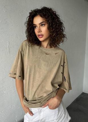 🔥sale🔥 футболка оверсайз в стилі zara варенка рванка розпродаж