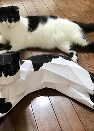 Paperkhan декор интерьера фигура пазл кошка кот котенок оригами паперкрафт фигура развивающий набор подарок