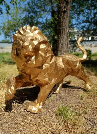 Paperkhan декор интерьера фигура пазл лев кот кошка паперкрафт papercraft подарок сувернир игрушка конструктор