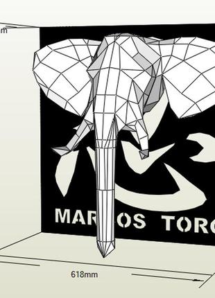 Paperkhan декор интерьера фигура пазл слон мамонт трофей оригами паперкрафт фигура набор антистресс подарок