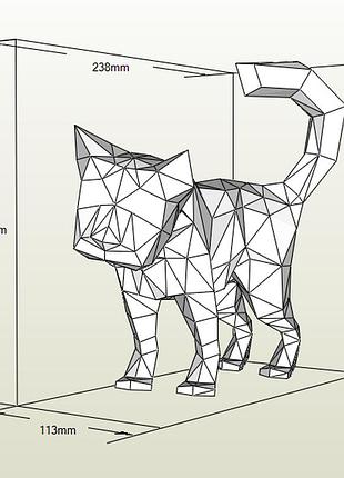 Paperkhan декор интерьера фигура пазл кошка кот котенок оригами паперкрафт фигура...