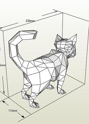 Paperkhan декор интерьера фигура пазл кошка кот котенок оригами паперкрафт фигура...