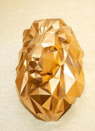 Paperkhan декор интерьера фигура пазл лев кот кошка паперкрафт papercraft подарок сувернир игрушка конструктор