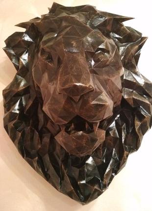Paperkhan декор интерьера фигура пазл лев кот кошка паперкрафт papercraft подарок сувернир игрушка конструктор