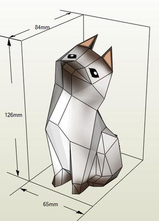 Paperkhan декор интерьера фигура пазл кошка кот котенок оригами паперкрафт фигура развивающий набор подарок