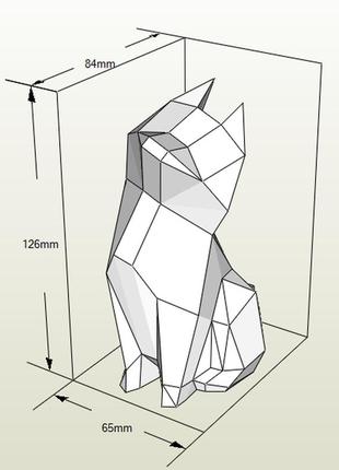 Paperkhan декор интерьера фигура пазл кошка кот котенок оригами паперкрафт фигура...