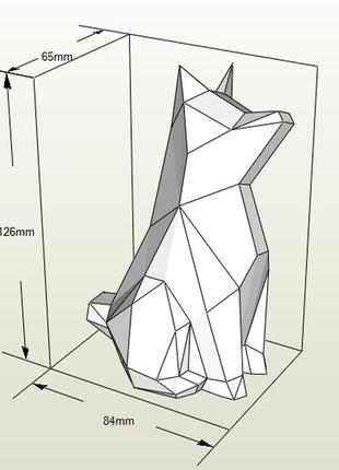 Paperkhan декор интерьера фигура пазл кошка кот котенок оригами паперкрафт фигура...