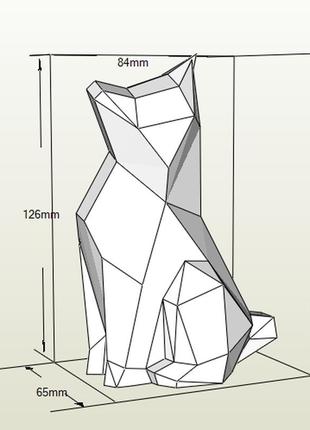 Paperkhan декор интерьера фигура пазл кошка кот котенок оригами паперкрафт фигура...