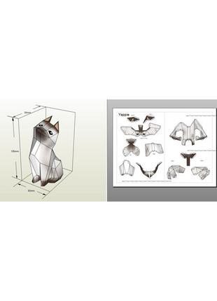 Paperkhan декор интерьера фигура пазл кошка кот котенок оригами паперкрафт фигура...