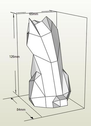 Paperkhan декор интерьера фигура пазл кошка кот котенок оригами паперкрафт фигура...