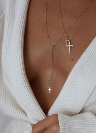 Ланцюжок цепочка чокер підвіска ожерелье многослойное багатошарове чокер