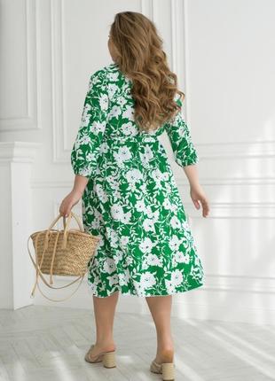 Гарна довга зелена сукня2 фото