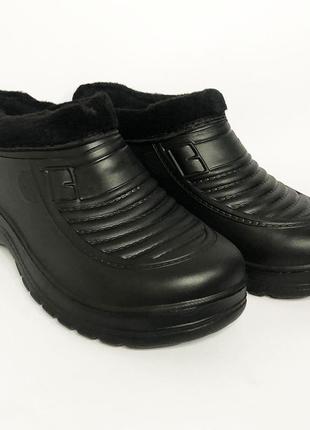42 размер ботинки мужские утепленные черные обувь зимняя рабочая для мужчин