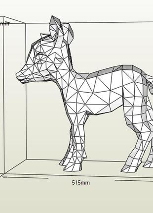 Paperkhan декор интерьера фигура пазл фигура олень паперкрафт papercraft подарочный...