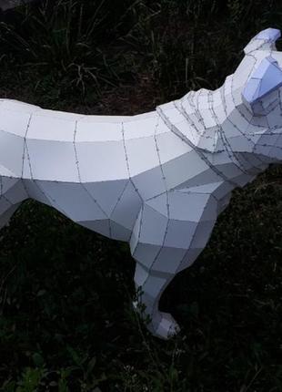 Paperkhan декор інтер'єру фігура пазл 3d фігура собака пес паперкрафт papercraft подарунковий набір сувернір іграшка