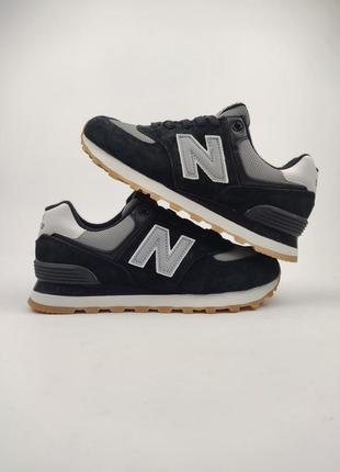 New balance 574 black gray4 фото