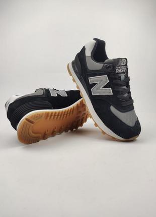 New balance 574 black gray2 фото