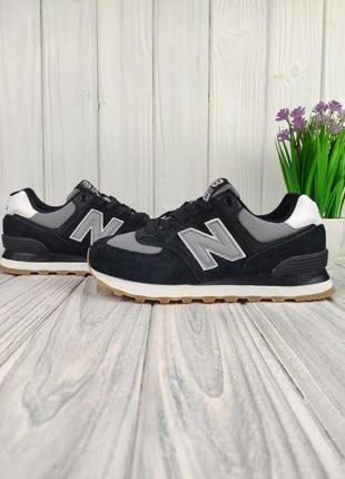 New balance 574 black gray6 фото