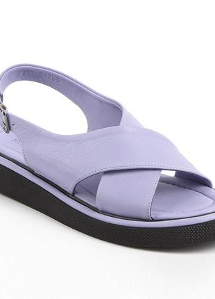 Босоніжки жіночі шкіряні 340152 р.37 (24) fashion бузковий