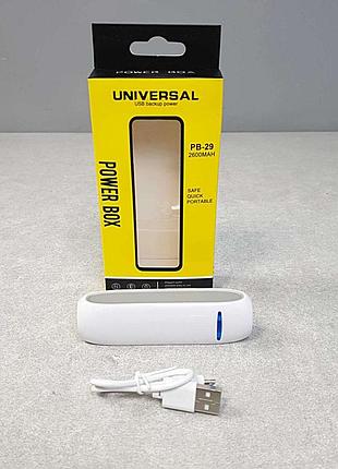 Универсальный внешний аккумулятор повербанк б/у sunix power box pb-29 2600 mah