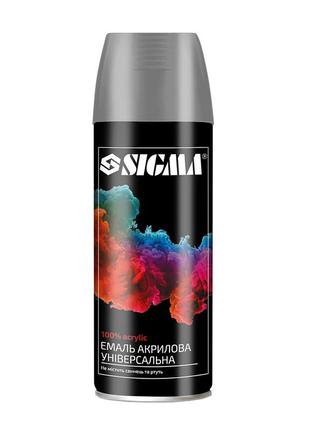 Емаль аерозольна акрилова 400мл ral 7024 графітово-сірий глянець sigma (2736721)