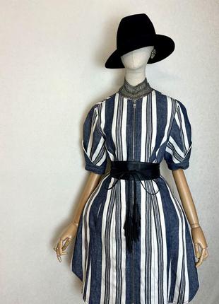 Бавовна,сукня/халат в смужку,люкс бренд,max mara,sportmax,