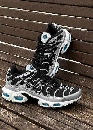 Nike air max tn plus lace toggle black grey3 фото