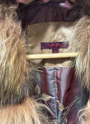 Пальто пуховик с натуральным мехом песца4 фото