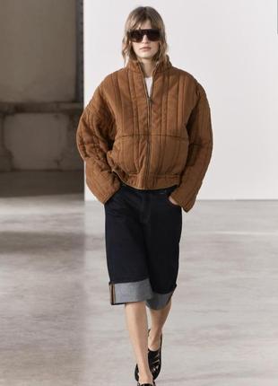 Варена стьобана куртка zw collection від zara