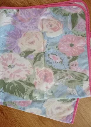 Чайна скатерка 78*78 бавовна в квітковий принт