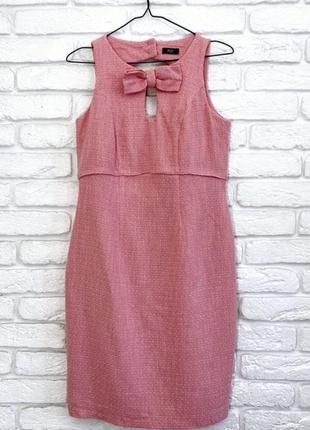 Розовое платье сарафан f&f без рукавов прямого силуэта10 фото