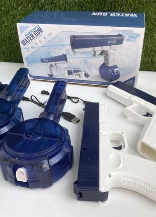 Комплект акумуляторних електричних водяних пістолетів (2 шт) water gun cy016 - 500 куб.см + 58 куб.см