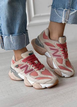 Кросівки жіночі new balance 9060 beige pink