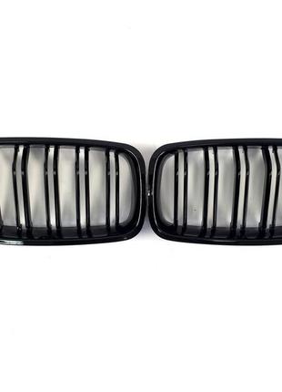 Ноздрі на bmw 3 series f30 / f31 / f35 2012-2018 рік чорні глянсові ( подвійні m-look)
