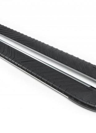 Бокові пороги volkswagen t5 рестайлинг 2010-2015 bosphorus grey коротка база erkul