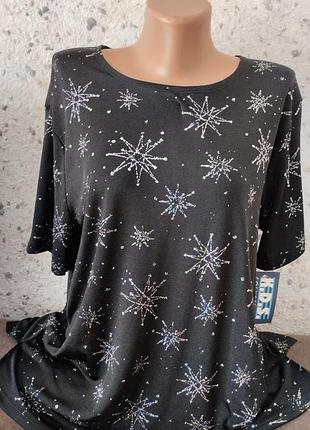 Футболка чорна з блискітками