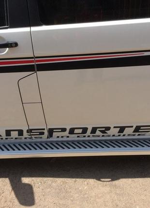 Бокові пороги volkswagen t6 2015- line довга база erkul