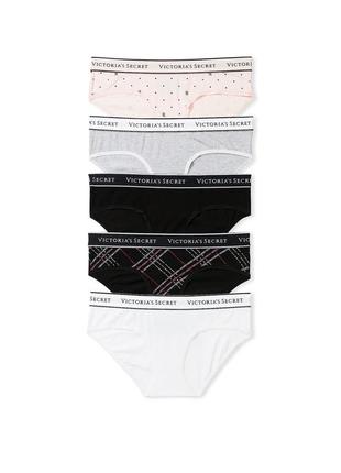 Набор 5 шт хлопковых трусиков victoriassecret