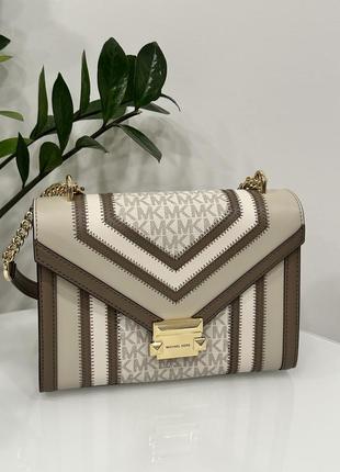 Сумка брендова michael kors whitney medium flap шкіра оригінал на подарунок дружині/дівчині