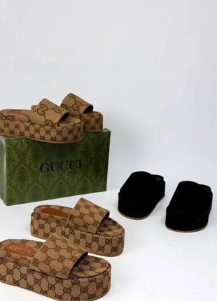 Женские шлепанцы gucci