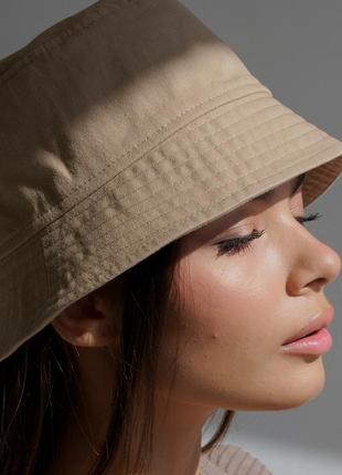 Панама женская летняя из плотного джинса d.hats бежевая7 фото