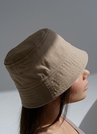 Панама женская летняя из плотного джинса d.hats бежевая4 фото