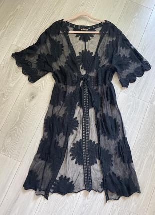 Накидка под купальник ажурная