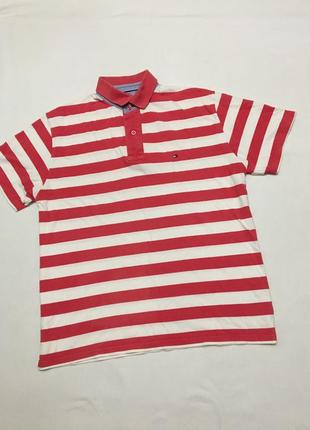 Поло tommy hilfiger в полоску красивое футболка оригинал