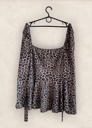 Леопардовая блуза boohoo