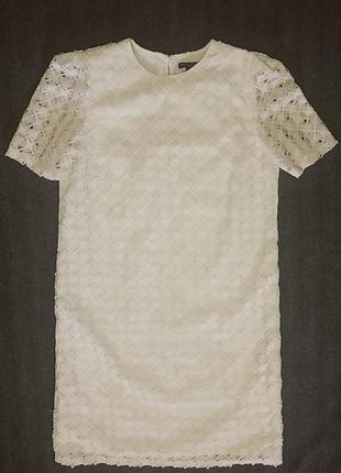 Белое платье massimo dutti. размер s