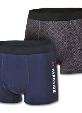 Боксеры мужские parkside®, 2 шт., размер s, цвет серый, синий