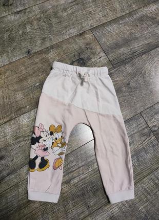 Штаны двунитка петельки, minnie mouse, disney, р. 92, 2 года, длинна 47см