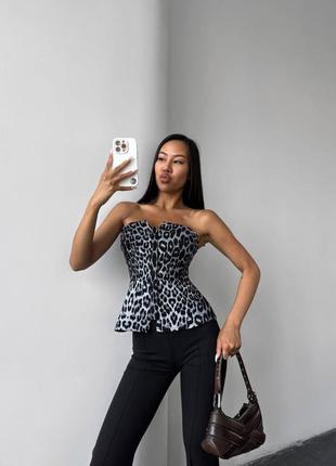 Корсет жіночий леопардовий, корсет чорний, корсет жіночий білий