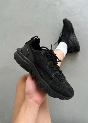 Nike react vision black, кросівки чоловічі чорні найк реакт, кроссовки мужские чёрные найк